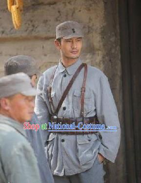 China Eighth Route Army Costumes and Hat Complete Set