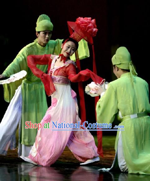 Chinese Ancient Tang Dynasty Men Theatrical Costumes Complete Set