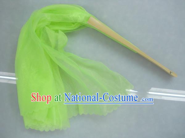 Chinese Traditional Light Green Silk Dance Fan