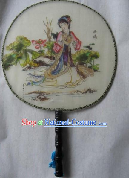 Chinese Silk Palace Fan - Ancient Four Beauties