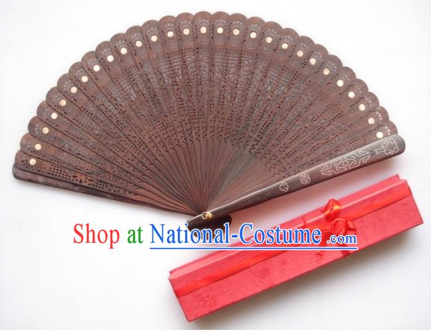 Supreme Chinese Traditional Purple Sandalwood Fan