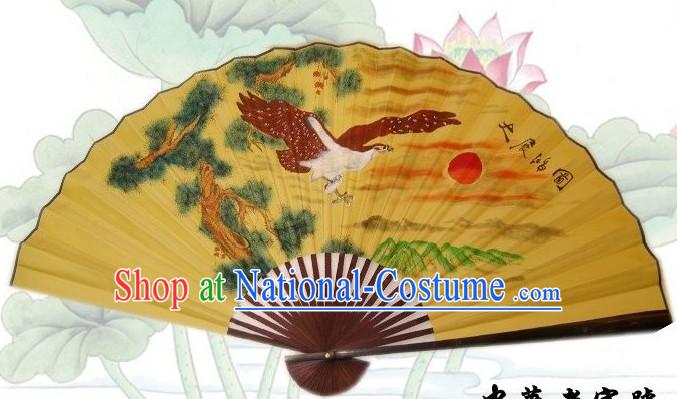 65 Inches Chinese Traditional Handmade Hanging Silk Decoration Fan - Da Peng Zhan Chi