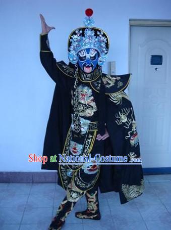 Chinese Mask Changing Costumes Helmet and Shoes Comoplete Set