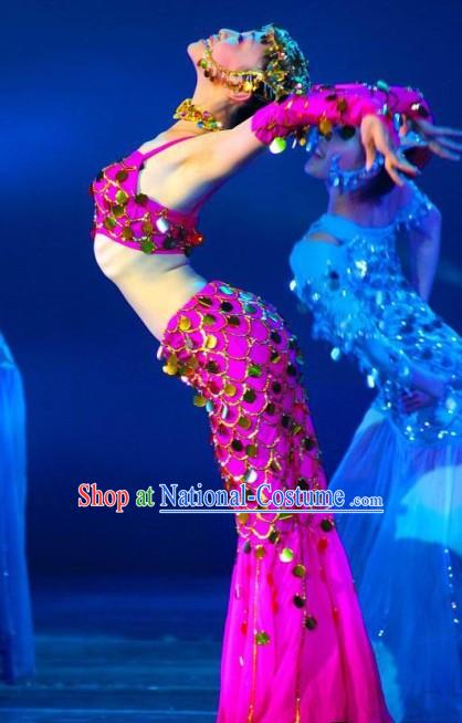 Made to Order Chinese Traditional Dai Minority Fish Dance Mermaid Costumes