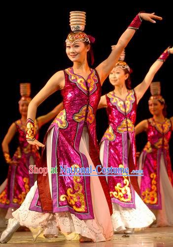 Traditional Mongolian Hats and Costume for Chopsticks Dance