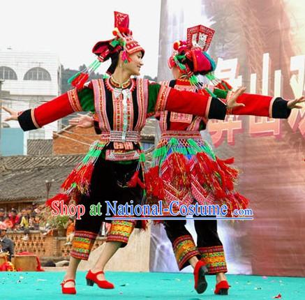 Chinese Traditional Hua Yao Dai Minority Dance Costumes Complete Set for Women