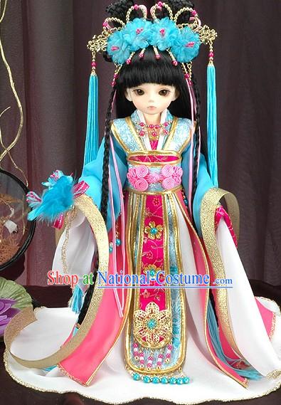 China Ancient Princess Costume and Hair Accessories for Kids