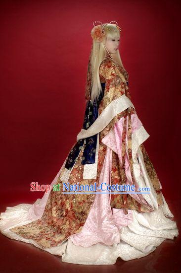 Japanese Ancient Kimono  Costumes Complete Set