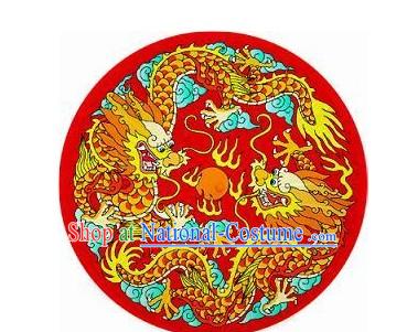 Chinese Ancient Palace Dragon and Phoenix Decoration Umbrella