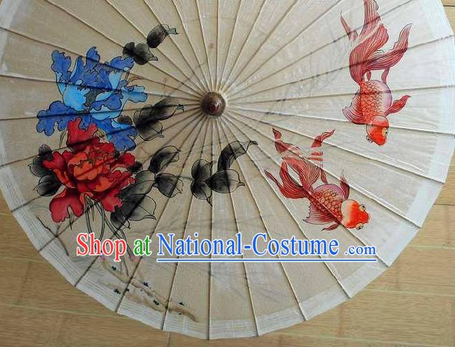 Chinese Hand Painted Paper Umbrella