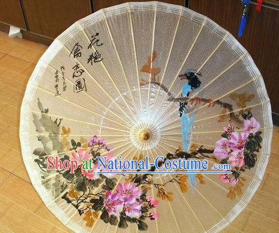 Chinese Classic Transparent Hand Painted Umbrella