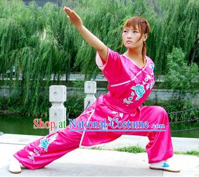 Chinese Traditional Silk and Cotton Kung Fu Uniform for Women