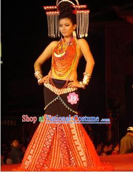 Chinese Minority Dance Costume Complete Set