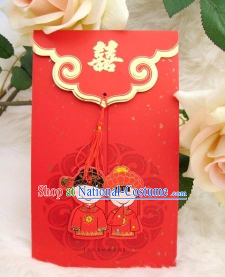 Traditoinal Chinese Wedding Invitations 100 Pieces Set