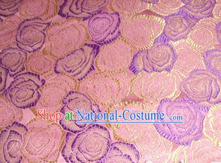 Pure Silk Rose Cheongsam Fabric