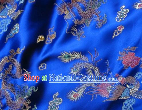 Traditional Dragon and Phoenix Chinese Brocade Fabrics