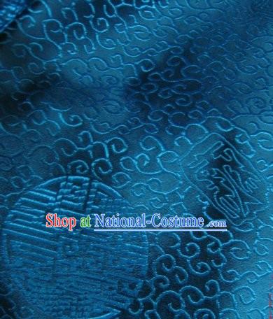 Traditional Blue Vein Silk Fabric