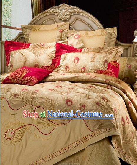 Chinese Wedding 9 Pieces Phoenix Bedding Set