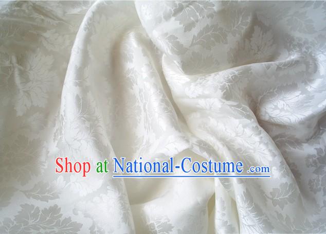 Ivory Silk Brocade Fabric