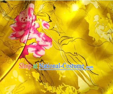 100_ Pure Silk Gold Fabric