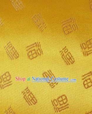 Lucky Fu Gold Fabric