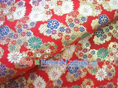 Chinese Traditional Flower Brocade Fabric