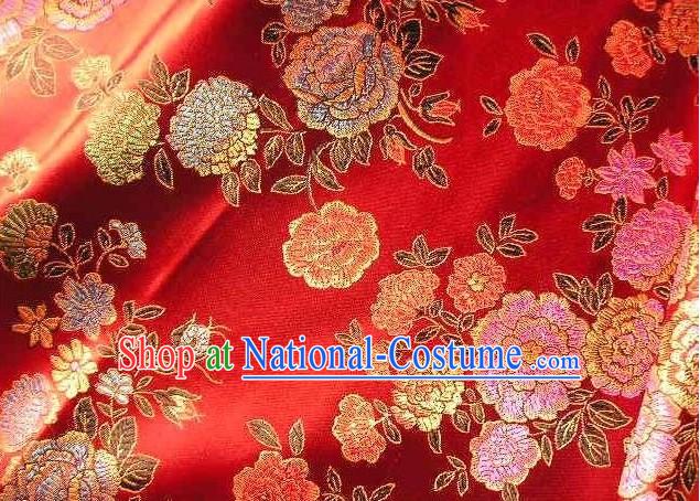 Classic Peony Brocade Fabric