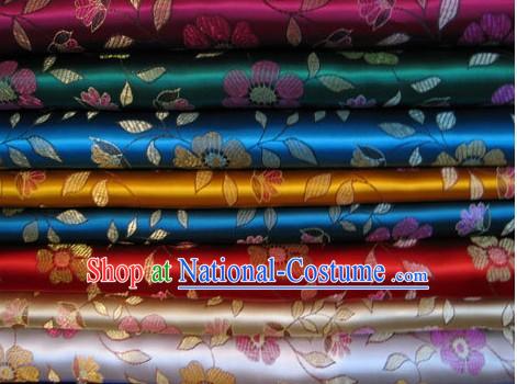 Chinese Traditional Flower Brocade Fabric