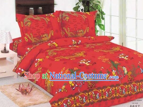 Chinese Traditional Wedding Happiness Bedding Set