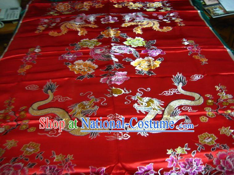 Chinese Traditional Dragon Phoenix Wedding Ducks Peony Quilt Cover