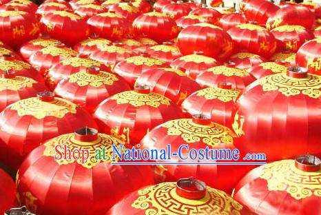 47 Inch Large Hanging Chinese Red Silk Lantern