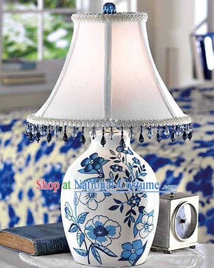 Chinese Blue White Ceramic Lantern _ Table Lantern