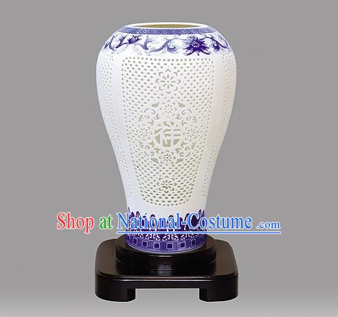 Blue and White Porcelain Lantern _ Traditional lanterns _ Chinese Ancient Lantern