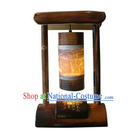 Chinese Traditional Bamboo Table Lantern