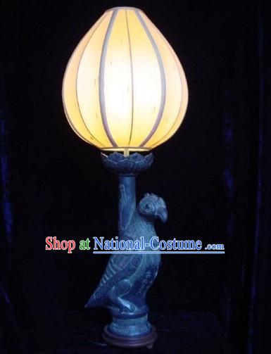 Chinese Antique Style Sunbird Brass Table Lantern