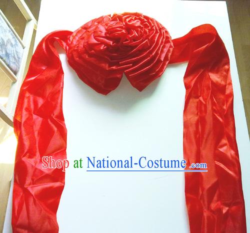 79 Inch Length Chinese Wedding Ceremony Lucky Red Flower