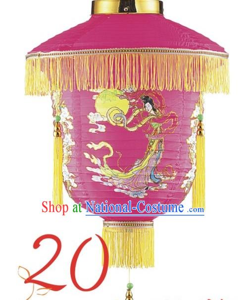 20 Inch Chinese Chang Er Flower Basket Lantern