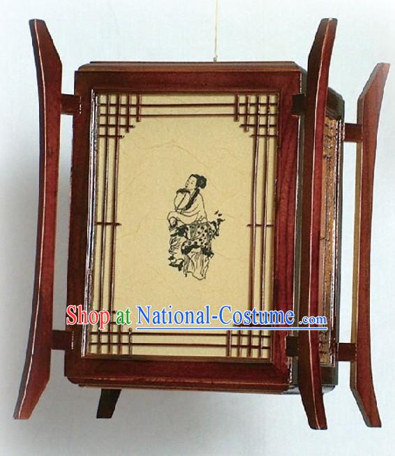 Chinese Classic Teahouse Wooden Lantern