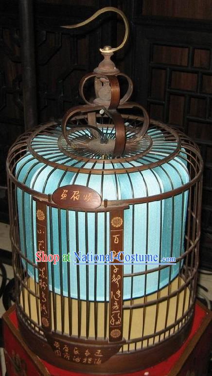 Chinese Antique Style Birdcage Hanging Palace Lantern