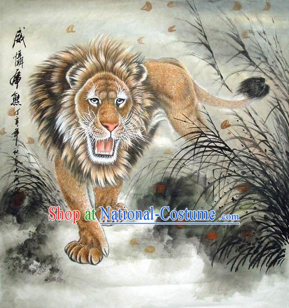 Paintings of Chinese Lions