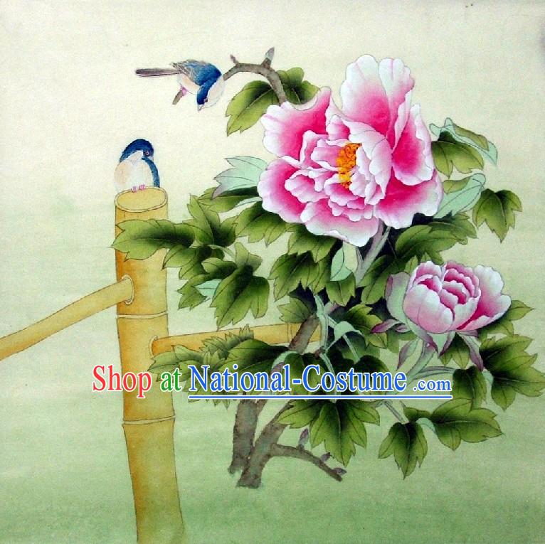 Traditional Chinese Peony Painting by Liu Lanting