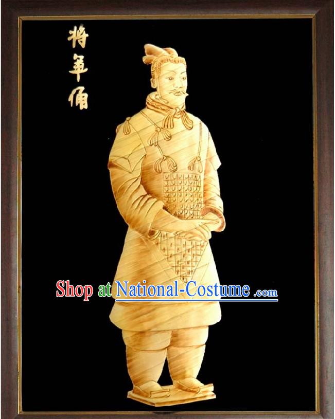 Chinese Handmade Wheat Stalk Painting - Terra-cotta Figures _ Terra Cotta Warriors