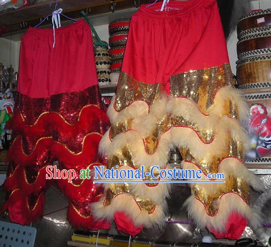 Professional Lion Dance Sheep Fur Pants and Claws Set _all colors and sizes can be custom made_