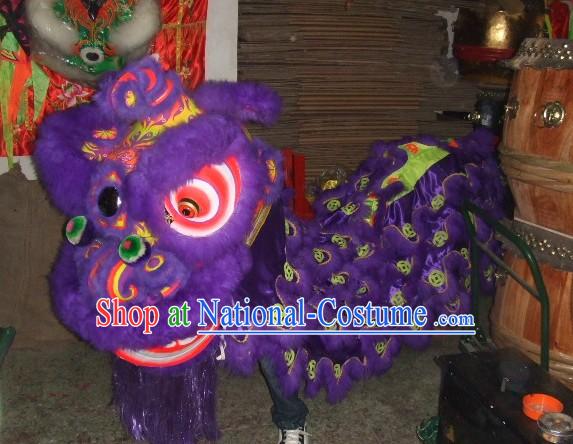 Luminous Ancient Coins Pattern Business Opening Lion Dance Costume Complete Set