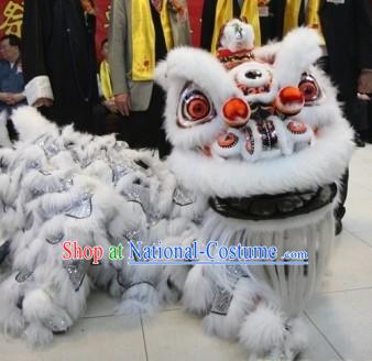 Happy Celebration Top Traditional Handmade Long Wool Fur Lion Dance Costumes Complete Set