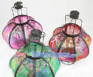 Traditional China Beijing Happy Celebration Handmade Iron Lantern