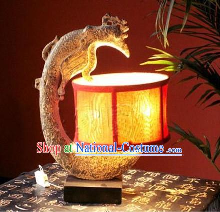 Traditional Chinese Handmade Stone Phoenix Lantern