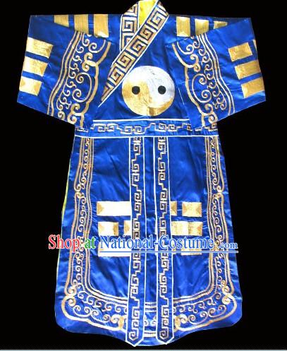 Chinese Traditional Embroidered Taoist Eight Diagrams Robe and Hat Complete Set