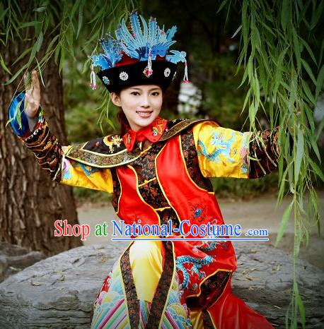 Ancient Chinese Qing Dynasty Empress Clothing Complete Set