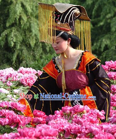 Supreme Chinese Ancient Emperor Clothing Complete Set for Women